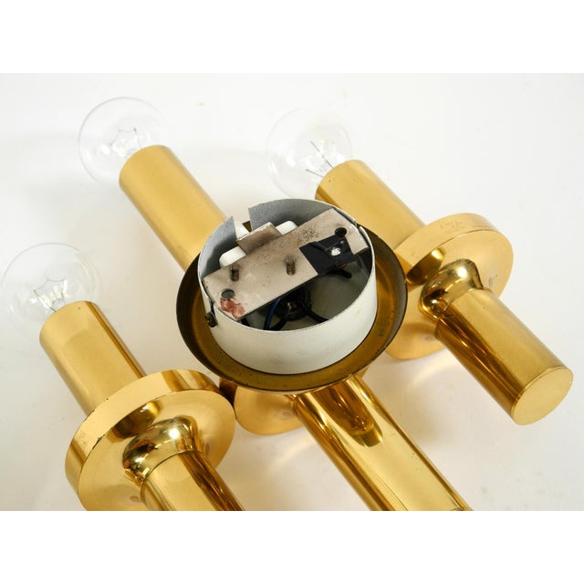 Three-Arm Brass Wall Lamps, 1960s, Set of 2 For Sale - Image 18 of 18