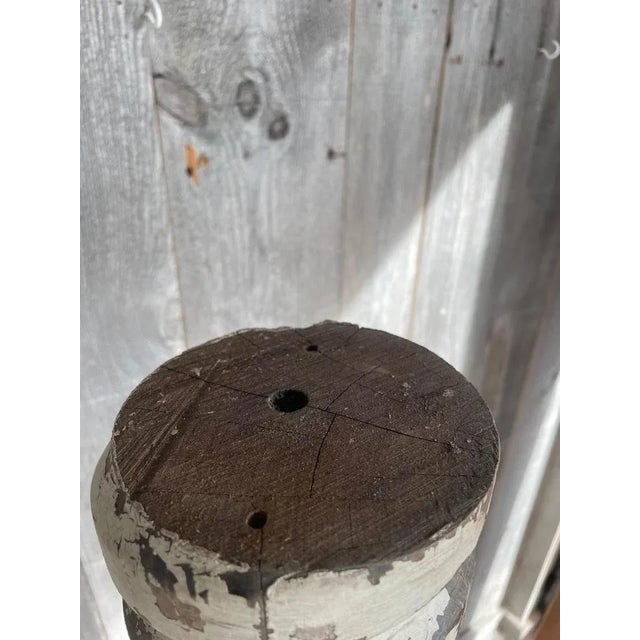 Wood Vintage Column in Wood For Sale - Image 7 of 9