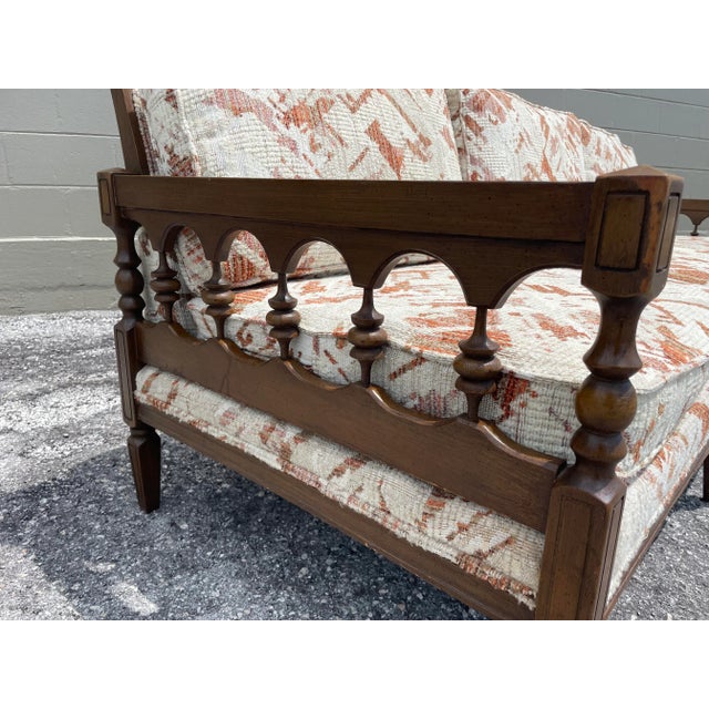Vintage Mid Century Traditional Sofa For Sale - Image 9 of 12