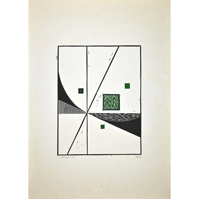 Composition is an original lithograph realized by Luigi Veronesi in 1975. Hand-signed and numbered. Edition of 20 prints....