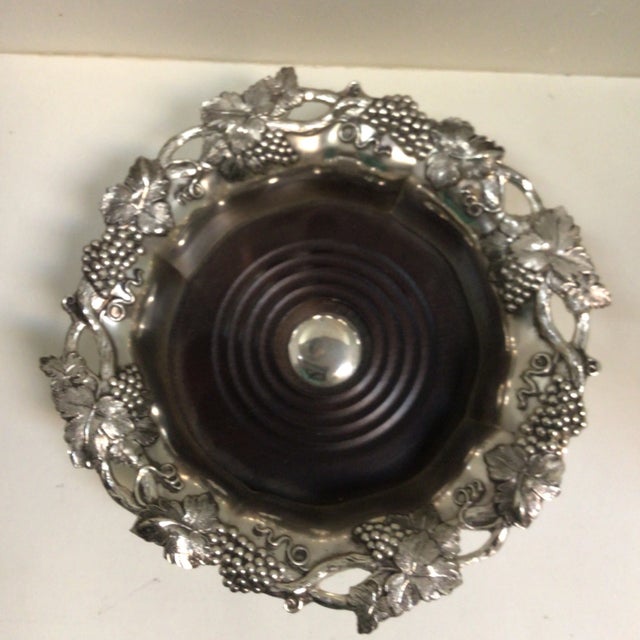 Sheffield Silver Plated Wine Bottle Coasters,1 Italian Pewter Coaster, 1 Author Court Wine Bottle Coaster- Group of 4 For Sale - Image 11 of 12