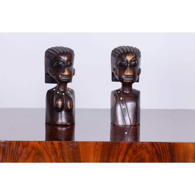 Black African Bookends in Lacquered Ebony, 1920s, Set of 2 For Sale - Image 8 of 10