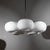 An impressive and architecturally striking 5-light modernist chandelier, dating to the 1970s. This large-scale ceiling...