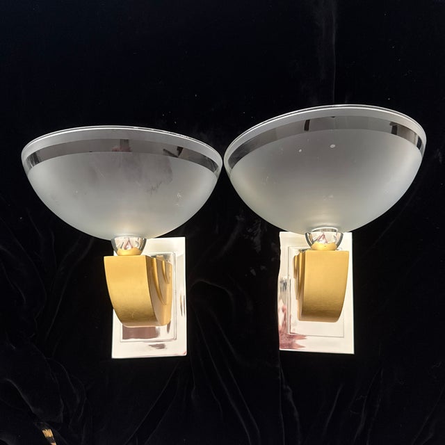 Art Deco J Robert Scott Pair of Art Deco Sconces For Sale - Image 3 of 11