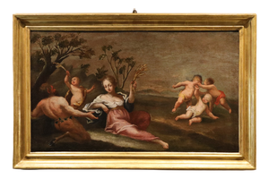 Scuola Francese Del Xvii Secolo, Ceres as an Allegory of Summer French School 17th Century Painting Oil on Canvas Mythological, 1670, Oil on Canvas