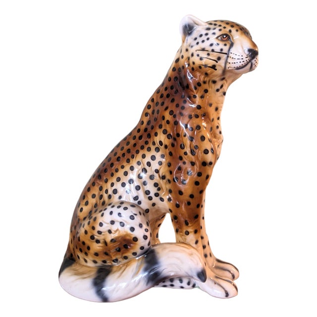 Vintage Ceramic Leopard, Italy, 1960s For Sale