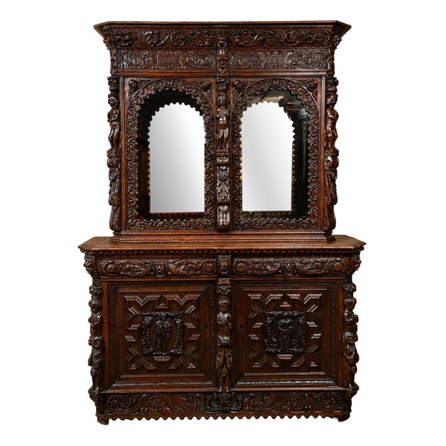 Large Antique Renaissance-Style Cabinet, 1634 For Sale
