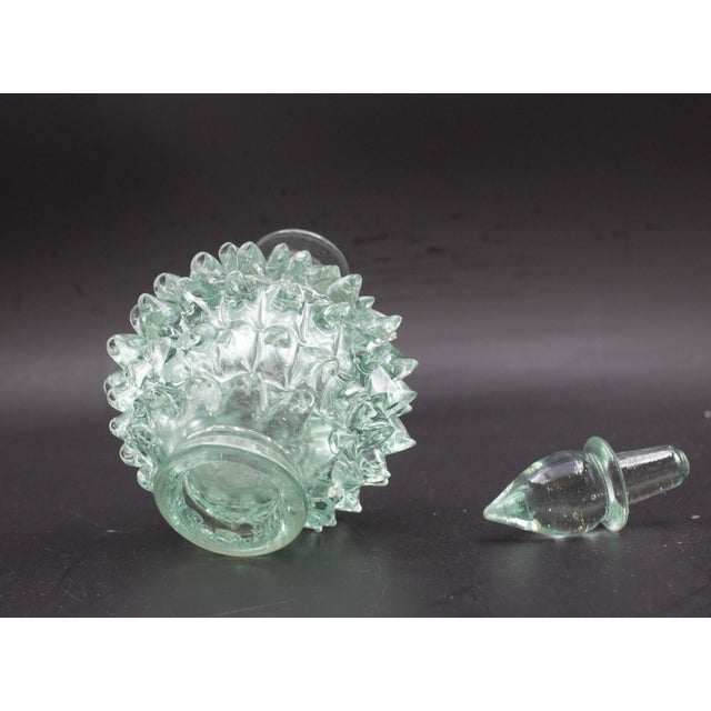 Barovier & Toso 1940s Green Ercole Barovier Rostrato Murano Style Glass Vase for Barovier & Toso For Sale - Image 4 of 10