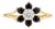 Black Onyx Flower Engagement Ring | Unique Gothic Floral Cluster Ring | Black Gemstone Promise Ring Us 7 (All Sizes Available) For Sale