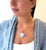 Contemporary Blue Lace Agate Necklace For Sale - Image 3 of 6