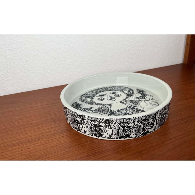 Ceramic Mid-Century Modern Danish Flora Bowl by Bjørn Wiinblad for Nymölle, Denmark, 1960s For Sale - Image 7 of 11