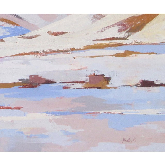 Glissando by Hadley Rampton | Oil on Canvas Landscape of snowy mountains and hills For Sale - Image 4 of 4