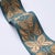 Contemporary SAMPLE - Schumacher Metamorphosis Tape In Teal & Gold For Sale - Image 3 of 3