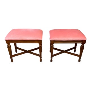 Drexel Mid Century Mahogany Benches - a Pair For Sale