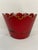 1950s-70s Chinoiserie Red Toleware Cachepot or Jardiniere For Sale - Image 6 of 15