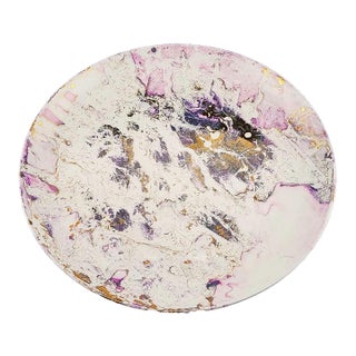 Mid Century Sascha Brastoff Surf Ballet Dinner Plate - Pink & Gold For Sale