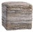 Jute & Denim Cube Pouf For Sale