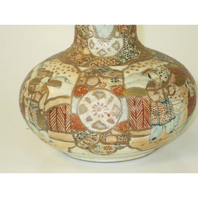 Mid 19th Century Vase SATSUMA ANTIQUE MEIJI JAPANESE KYOTO Ceramic For Sale - Image 6 of 16