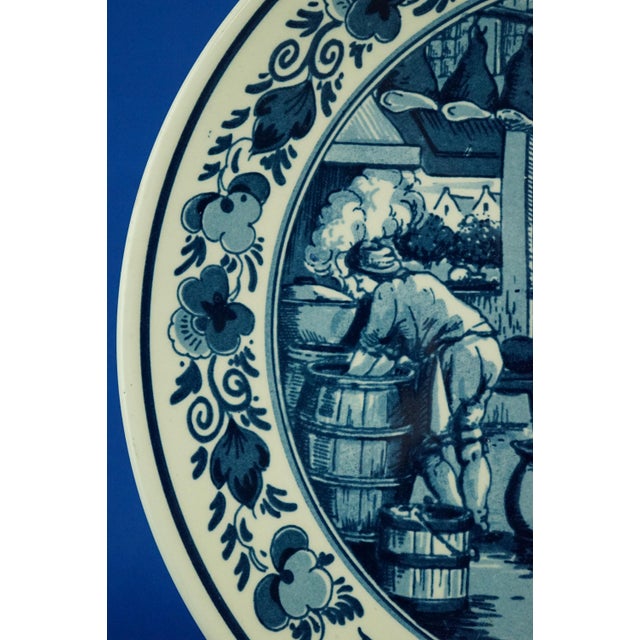 20th Century Dutch Porcelain Plates by Royal Goedewaagen of Delft Blue, Holland, 1940s, Set of 3 For Sale - Image 15 of 18