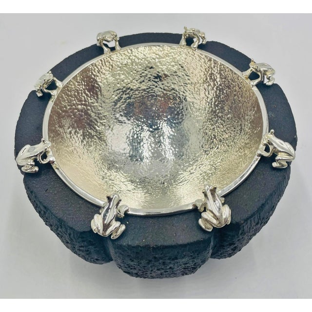 1980s Emilia Castillo Serving Molcajete Bowl & Spoon, Mexican Modern Silversmithing For Sale - Image 12 of 18