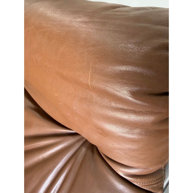 1970s Gerard Van Den Berg for Montis Attrb Dutch Brutalist Leather Sofa For Sale - Image 12 of 12