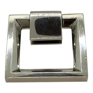 Century Furniture Co Polished Chrome Square Pull For Sale