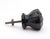 Traditional Vintage 1.375 In. Fluted Black Glass Cabinet Knob For Sale - Image 3 of 4