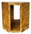Modern Poplar Burl Wood Indus Octagonal Side Table For Sale
