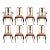 Vintage Queen Anne Style Mahogany Dining Chairs- Set of 8 For Sale