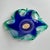 Blue Mid-Century Style Murano Glass Biomorphic Bowl from Crystal Clear, 1960s For Sale - Image 8 of 10