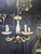 French 1940 French Opaline Glass Chandelier 6 Lights For Sale - Image 3 of 5