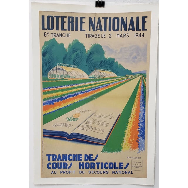 French Lottery Poster "Horticulture for National Relief" C.1944 For Sale - Image 10 of 10