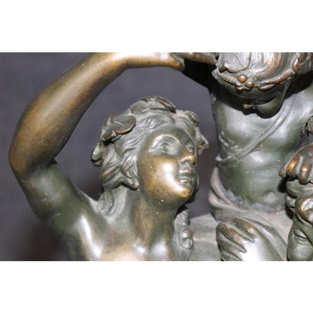 1920's Antique Bronze Statue of Children Playing Signed Clodion For Sale - Image 12 of 16