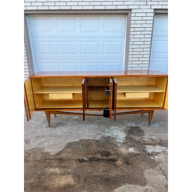 Mid-Century Modern French Mid-Century Modern 1955's Mahogany 5 Door Sideboard For Sale - Image 3 of 12