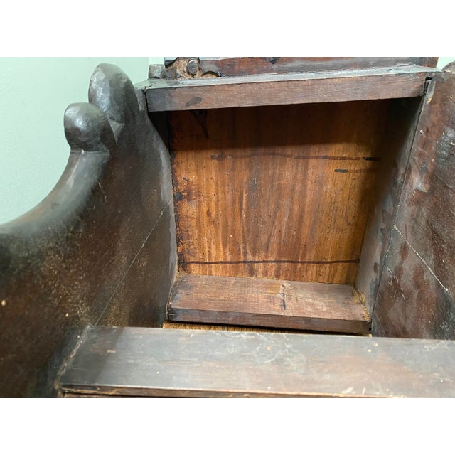 Wood Pair of 19th-Century Italian Renaissance Revival Carved Walnut Sgabelli Chairs For Sale - Image 7 of 12
