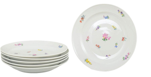 Early 20th Century Dinner Plates in Porcelain with Floral Motifs from Meissen, Set of 6