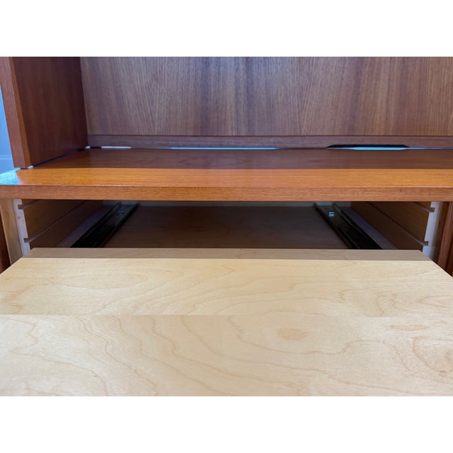 1960s Carlo Jensen for Hundevad Danish Modern Teak Media Bookcase & Credenza For Sale - Image 6 of 16