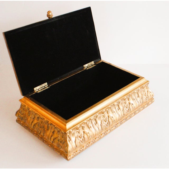 2000 - 2009 Bombay Italian Style Art Nouveau, Rococo Carved Jewerly Box For Sale - Image 5 of 5