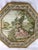 Early 19th Century Early 19th Century French Provincial Romantic Couple / Love Tapestry Wall Art in Dimensional Golden Octagon Frame For Sale - Image 5 of 12