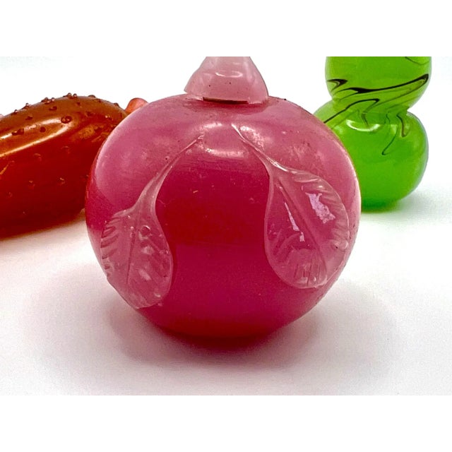 Vintage Glass Snuff Bottles in Vegetable Forms- Set of 3 For Sale - Image 11 of 11