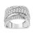 Bold and striking, this glamorous diamond band is crafted from genuine .925 sterling silver, a metal that will stay...