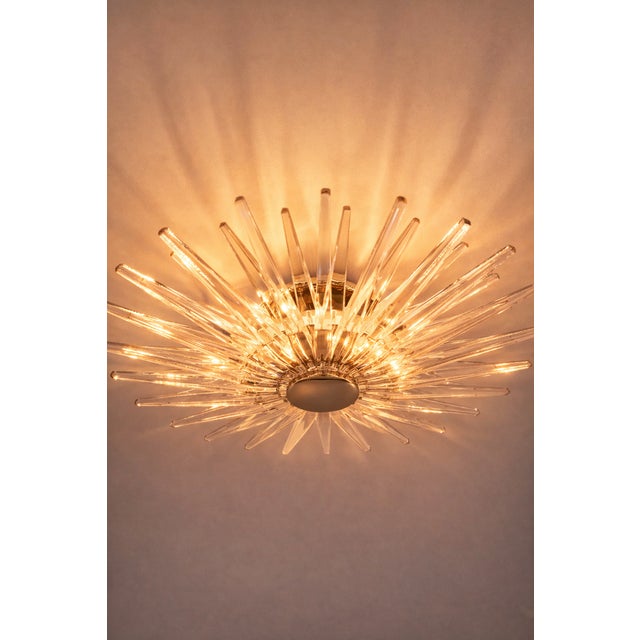 Mid-Century Modern Quincy Flush Mount Light Fixture 17.5” Diam by Chapman Myers for Visual Comfort For Sale - Image 3 of 8