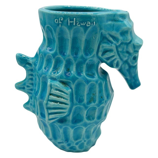 Mid-Century Style teal green ceramic Trader Vic’s Seychelles salt & pepper shaker set with 14oz Tiki drink mug. Mug reads...