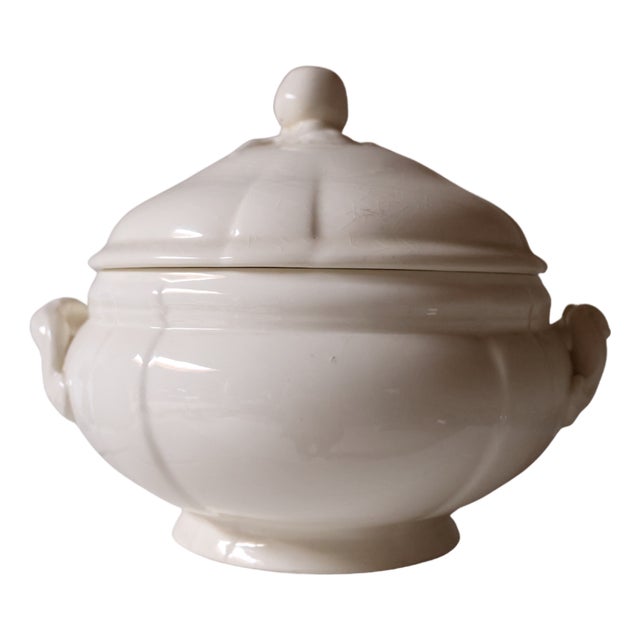 Early 20th Century French Ceramic Soup Terrine (A) For Sale