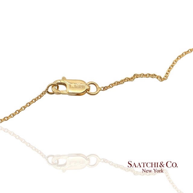 Metal 18k(750) Yellow Gold Natural Diamond Star Shape Pendant Necklace With Chain For Sale - Image 7 of 12