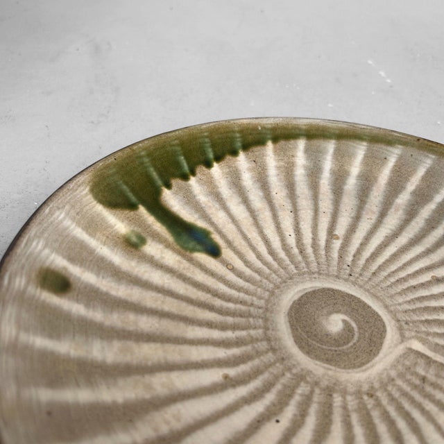 Japanese Ceramic Plate, 1970 For Sale - Image 11 of 17