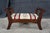 Early 20th Century Antique 20th C. Regency Style Mahogany Footstool Striped Floral Brocade Seat For Sale - Image 5 of 15