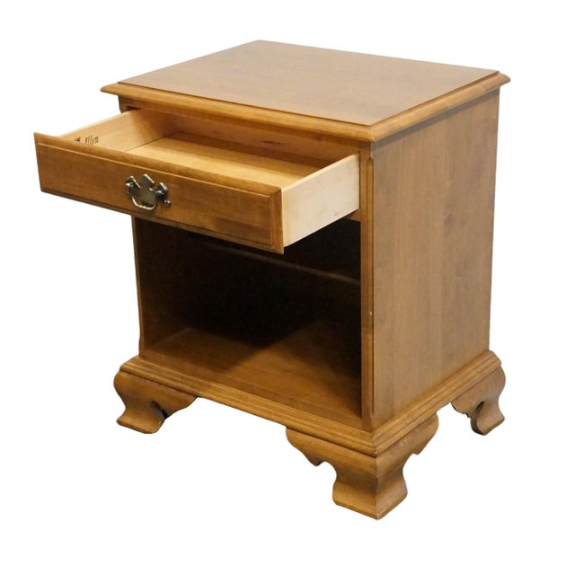 Ethan Allen Heirloom Nutmeg Maple 23" Open Cabinet Nightstand 10-5306 For Sale In Kansas City - Image 6 of 13