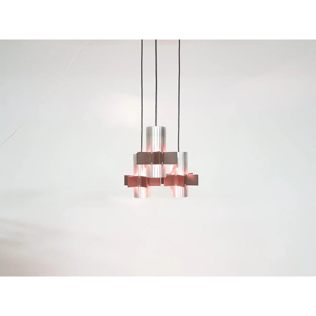 Aluminum Star-Shaped Pendant Lamp, 1960s For Sale - Image 4 of 4