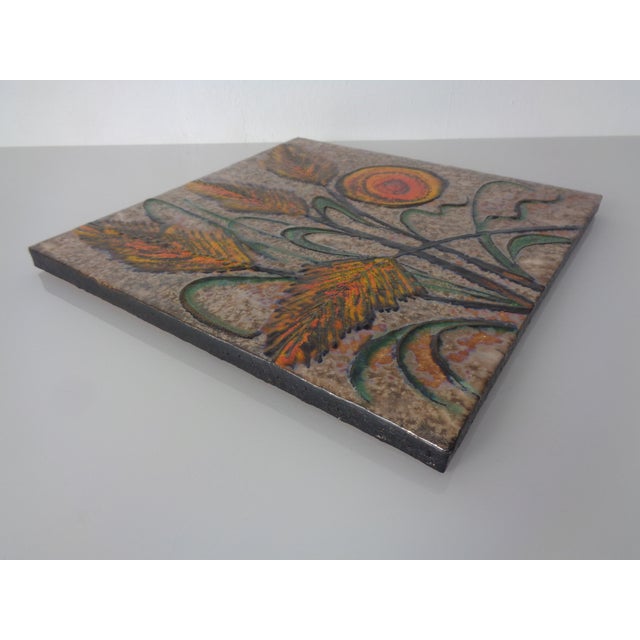 Brown 784 Wall Plaque in Ceramic from Ruscha, Germany, 1970s For Sale - Image 8 of 15